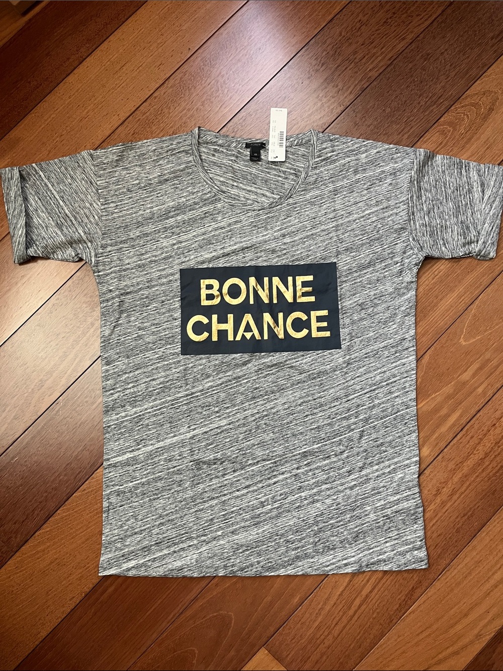 NWT J. Crew Graphic Gold Tee Shirt